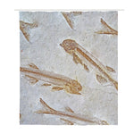 Lycoptera Fish Fossil Print Polyester Shower Curtain