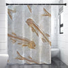 Lycoptera Fish Fossil Print Premium Shower Curtain