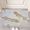 Lycoptera Fish Fossil Print Rubber Doormat