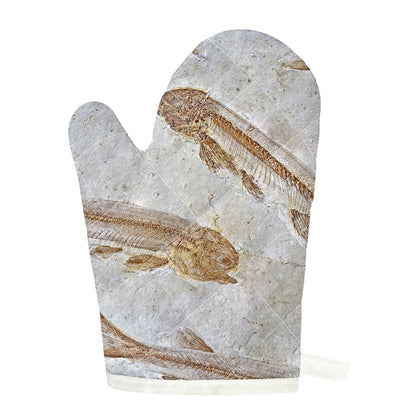 Lycoptera Fish Fossil Print Single Oven Mitt