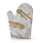 Lycoptera Fish Fossil Print Single Oven Mitt