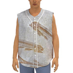 Lycoptera Fish Fossil Print Sleeveless Baseball Jersey