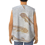 Lycoptera Fish Fossil Print Sleeveless Baseball Jersey