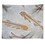 Lycoptera Fish Fossil Print Tapestry