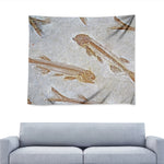 Lycoptera Fish Fossil Print Tapestry