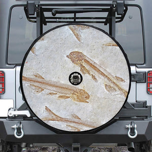 Lycoptera Fish Fossil Print Tire Cover With Camera Hole