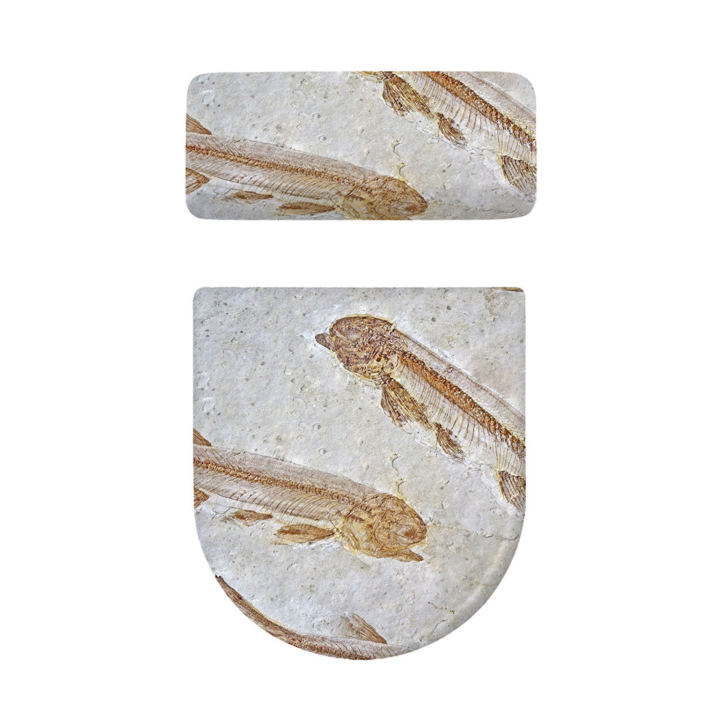Lycoptera Fish Fossil Print Toilet Lid And Tank Cover Set