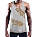 Lycoptera Fish Fossil Print Men's Workout Tank Top
