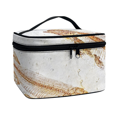 Lycoptera Fish Fossil Print Travel Makeup Bag