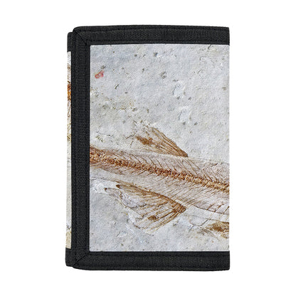 Lycoptera Fish Fossil Print Trifold Wallet