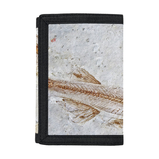 Lycoptera Fish Fossil Print Trifold Wallet