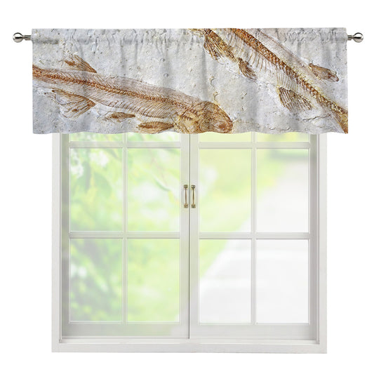 Lycoptera Fish Fossil Print Window Valance