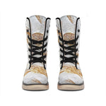 Lycoptera Fish Fossil Print Winter Boots