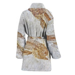 Lycoptera Fish Fossil Print Women's Bathrobe