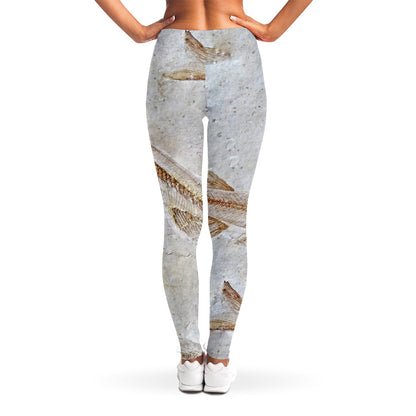 Lycoptera Fish Fossil Print Women's Leggings