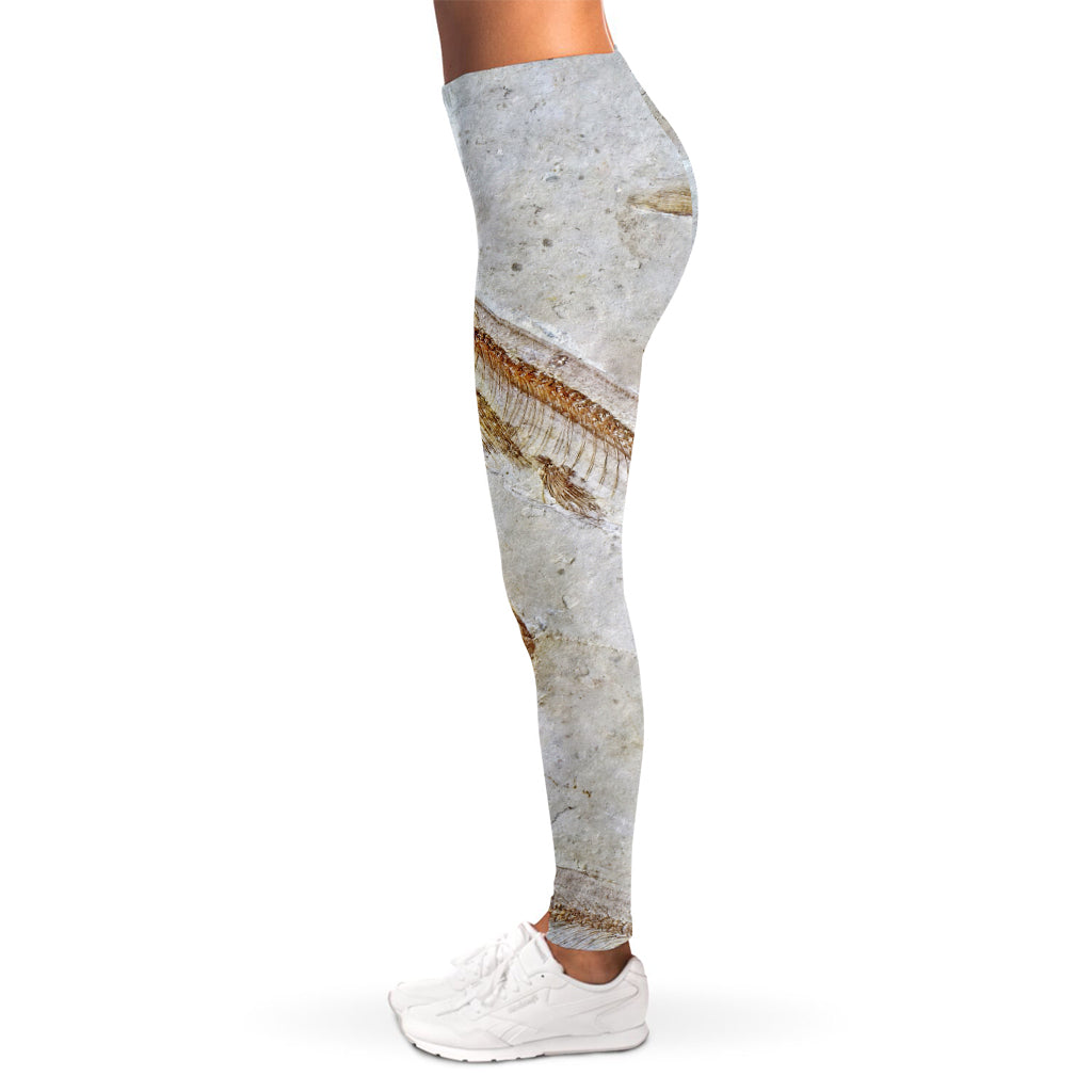 Lycoptera Fish Fossil Print Women's Leggings