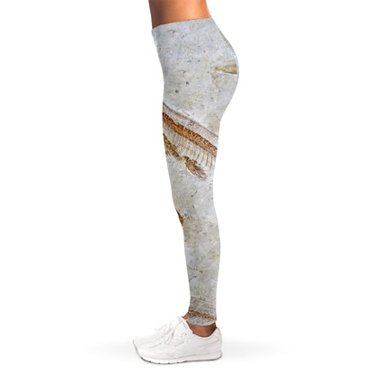 Lycoptera Fish Fossil Print Women's Leggings