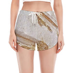 Lycoptera Fish Fossil Print Women's Split Running Shorts