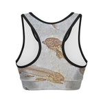 Lycoptera Fish Fossil Print Women's Sports Bra