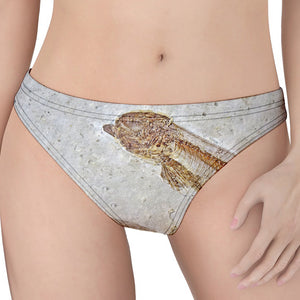 Lycoptera Fish Fossil Print Women's Thong