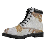 Lycoptera Fish Fossil Print Work Boots