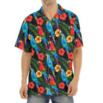 Macaw Parrot Pattern Print Aloha Shirt