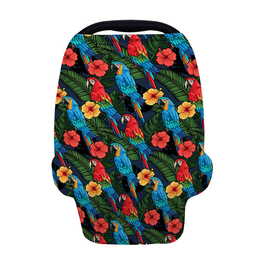 Macaw Parrot Pattern Print Baby Seat Cover