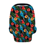 Macaw Parrot Pattern Print Baby Seat Cover