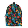 Macaw Parrot Pattern Print School Backpack
