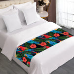 Macaw Parrot Pattern Print Bed Runner