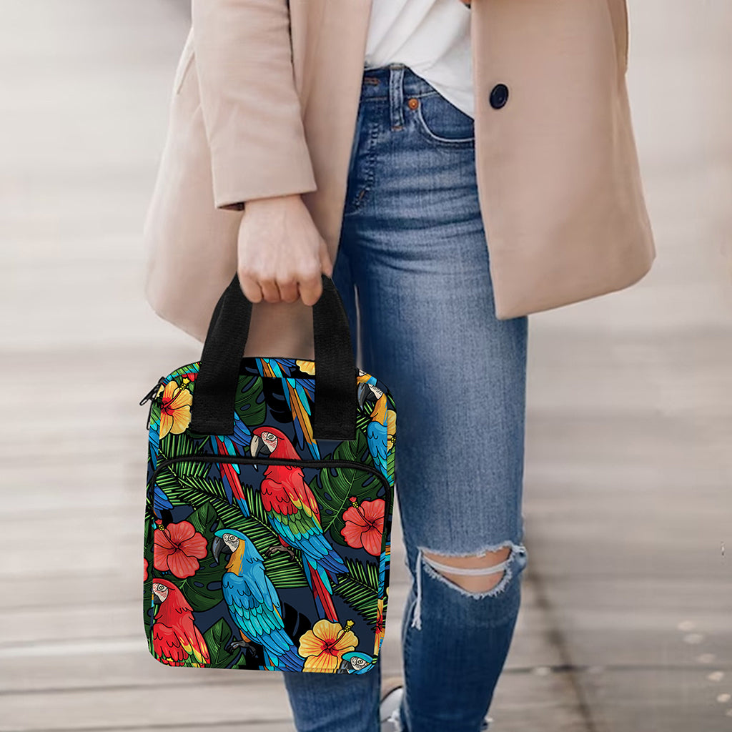 Macaw Parrot Pattern Print Bible Tote Bag