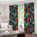 Macaw Parrot Pattern Print Dimout Grommet Curtains