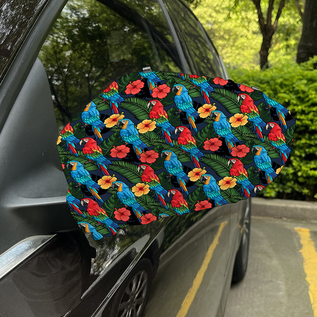 Macaw Parrot Pattern Print Car Side Mirror Covers