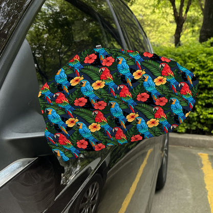 Macaw Parrot Pattern Print Car Side Mirror Covers