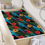 Macaw Parrot Pattern Print Changing Pad Cover