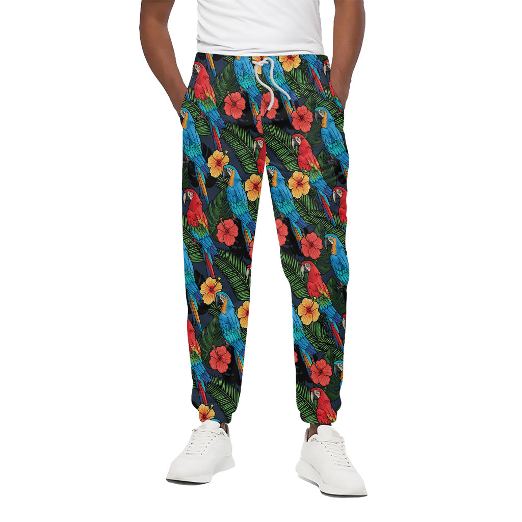 Macaw Parrot Pattern Print Cotton Pants