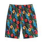 Macaw Parrot Pattern Print Cotton Shorts