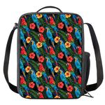 Macaw Parrot Pattern Print Crossbody Lunch Bag