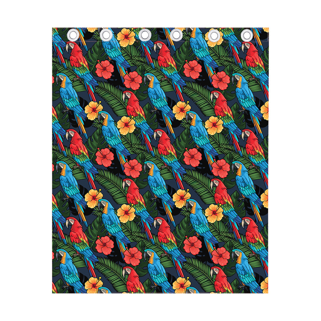 Macaw Parrot Pattern Print Curtain