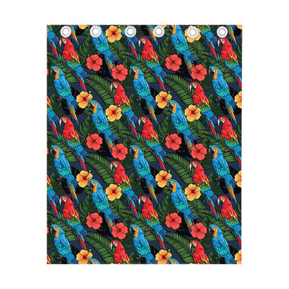 Macaw Parrot Pattern Print Curtain