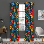Macaw Parrot Pattern Print Curtain