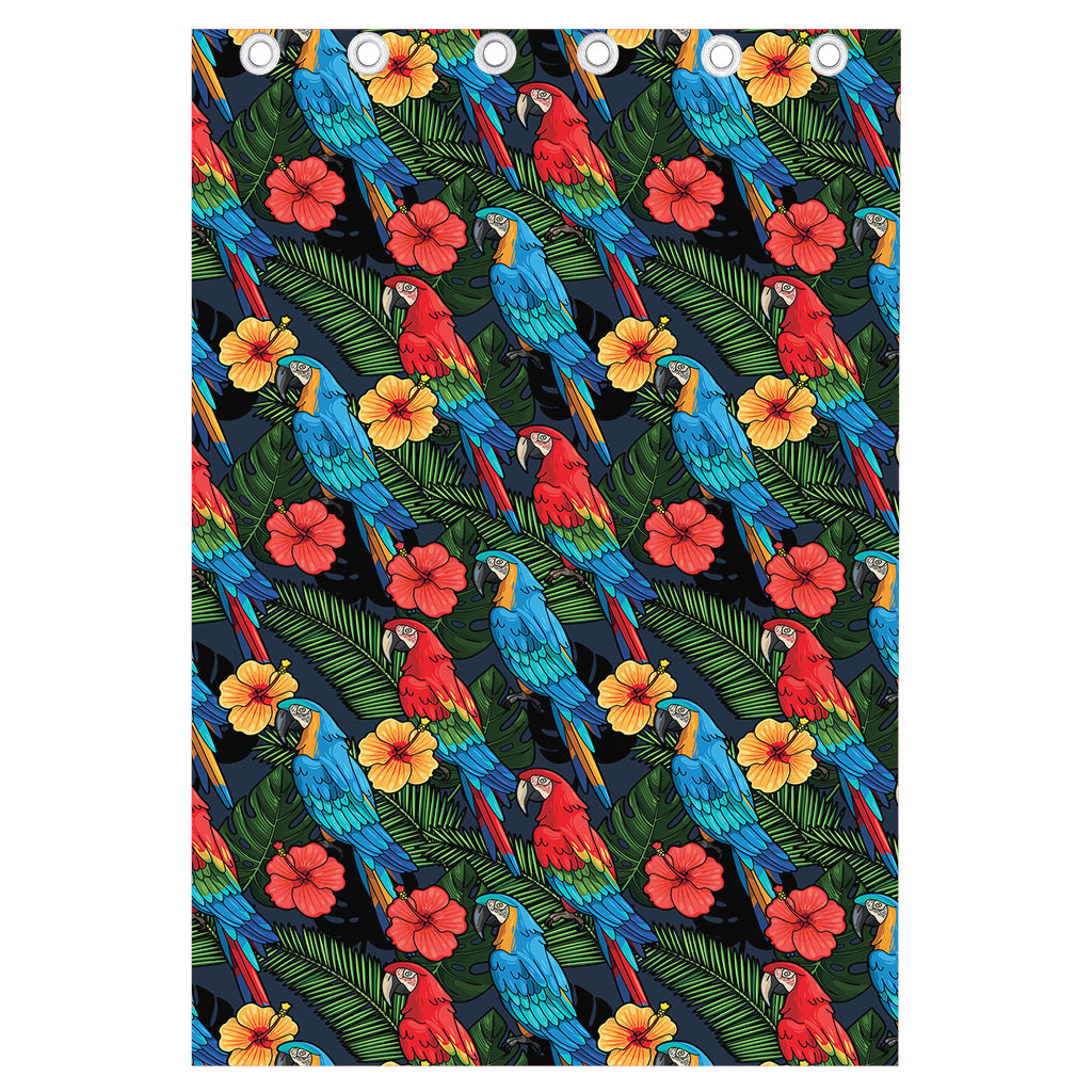 Macaw Parrot Pattern Print Curtain