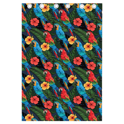 Macaw Parrot Pattern Print Curtain