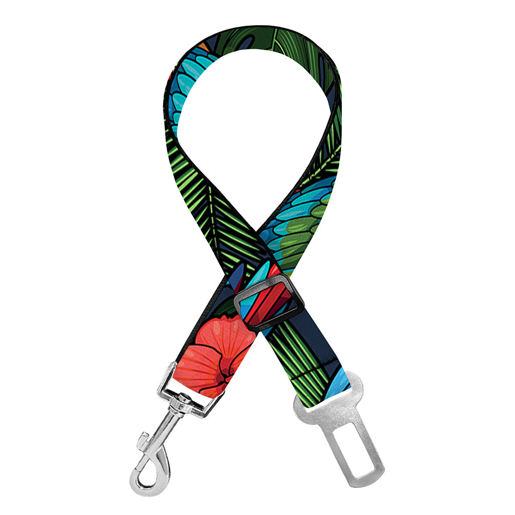 Macaw Parrot Pattern Print Dog Seat Belt