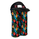 Macaw Parrot Pattern Print Double Neoprene Wine Tote