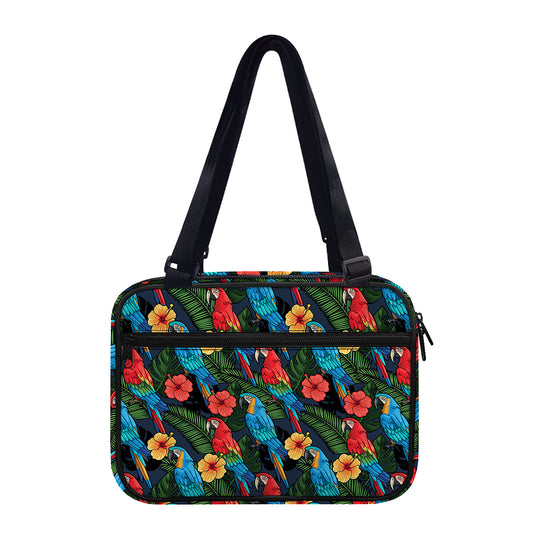 Macaw Parrot Pattern Print Double Strap Bible Bag