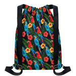 Macaw Parrot Pattern Print Drawstring Backpack