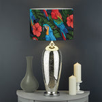 Macaw Parrot Pattern Print Drum Lamp Shade