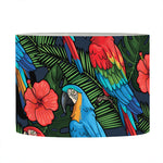Macaw Parrot Pattern Print Drum Lamp Shade