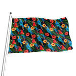 Macaw Parrot Pattern Print Flag